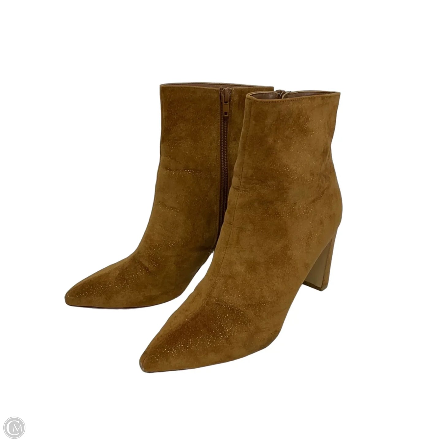 Boots Ankle Heels By Laundry In Gold, Size: 9