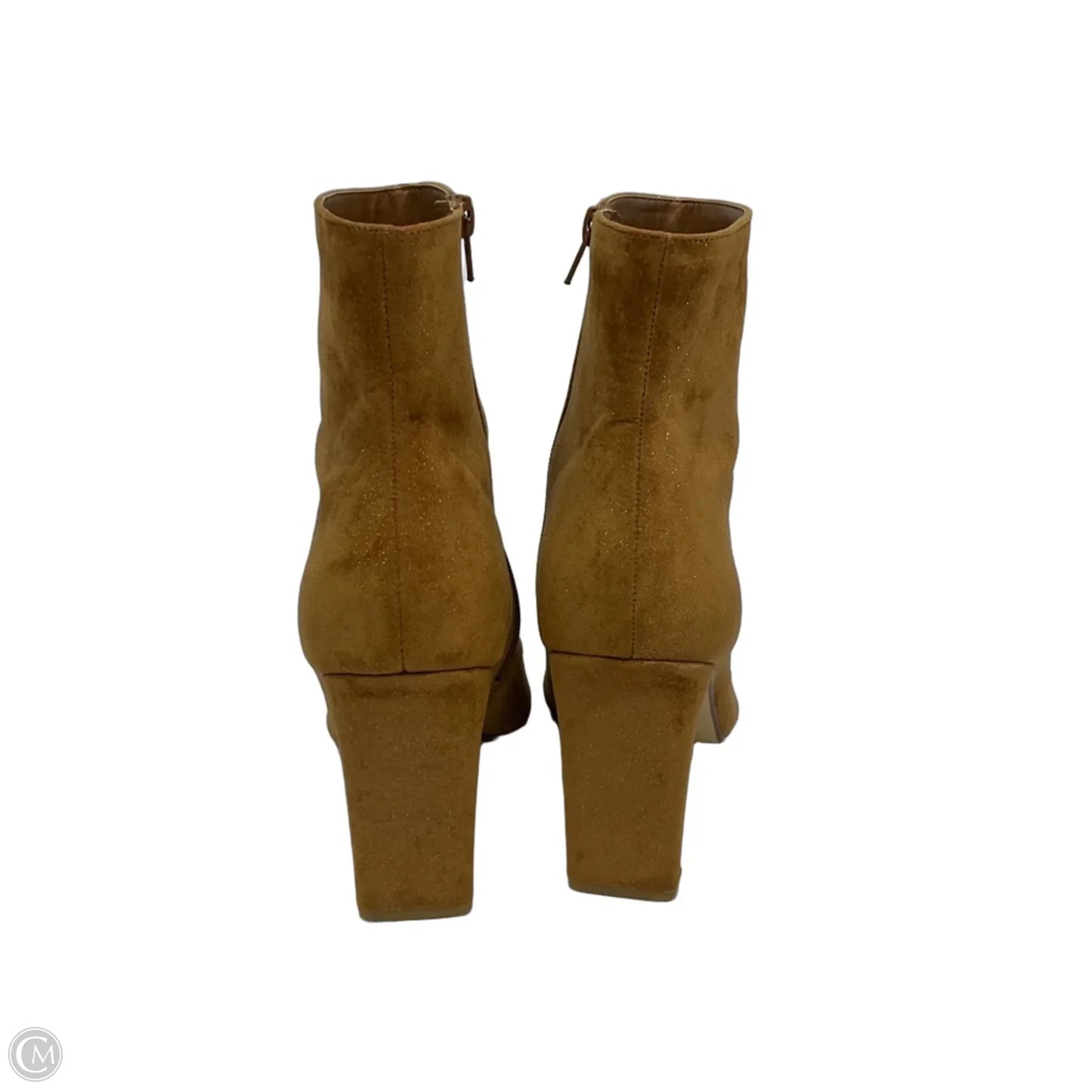 Boots Ankle Heels By Laundry In Gold, Size: 9