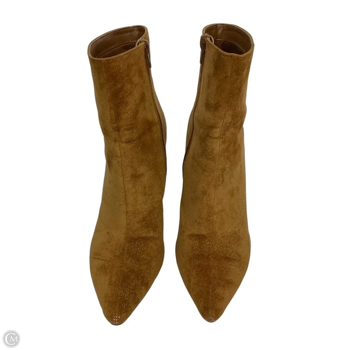 Boots Ankle Heels By Laundry In Gold, Size: 9