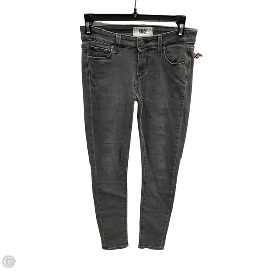 Jeans Skinny By Paige In Grey Denim, Size: 0
