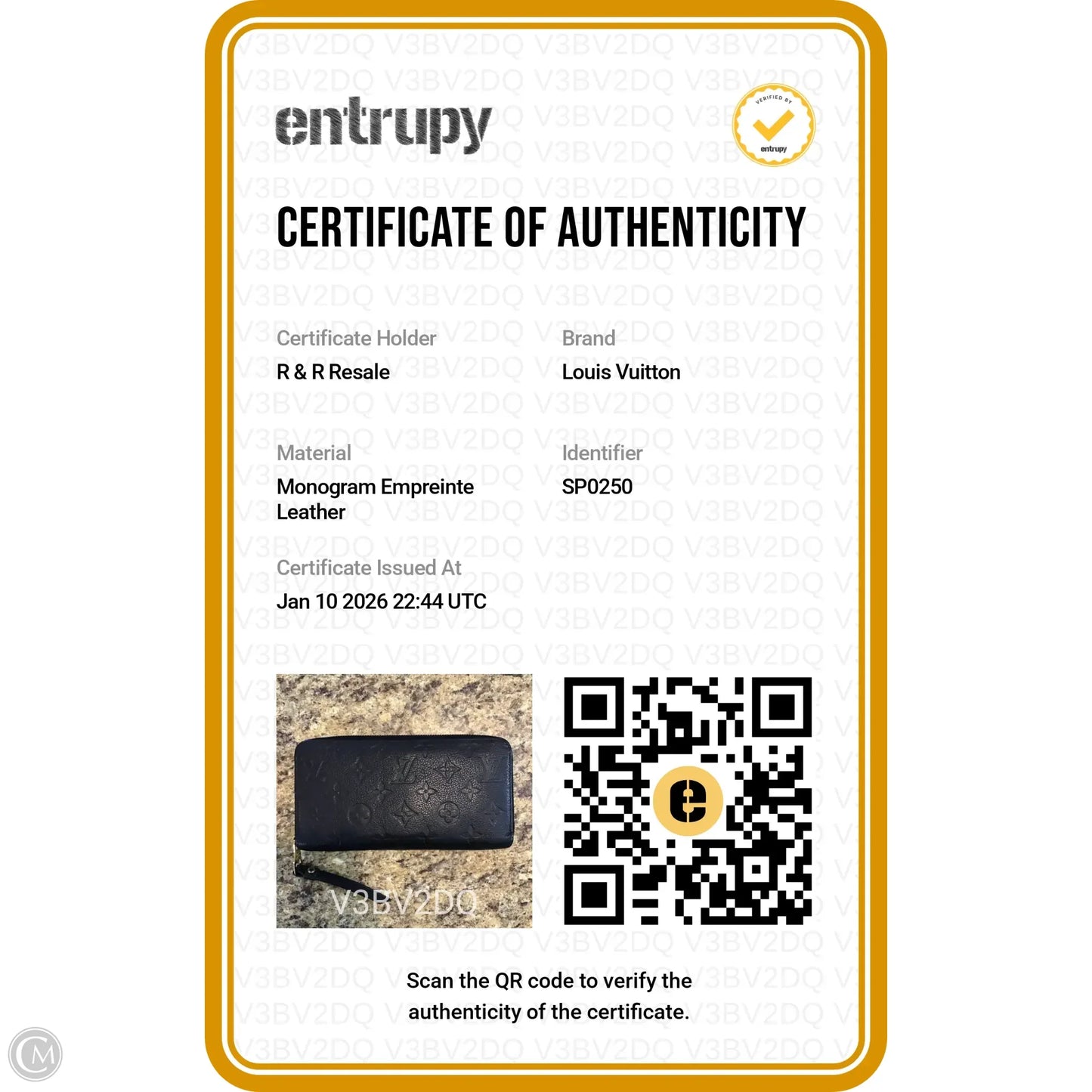 Wallet Luxury Designer By Louis Vuitton, Size: Large