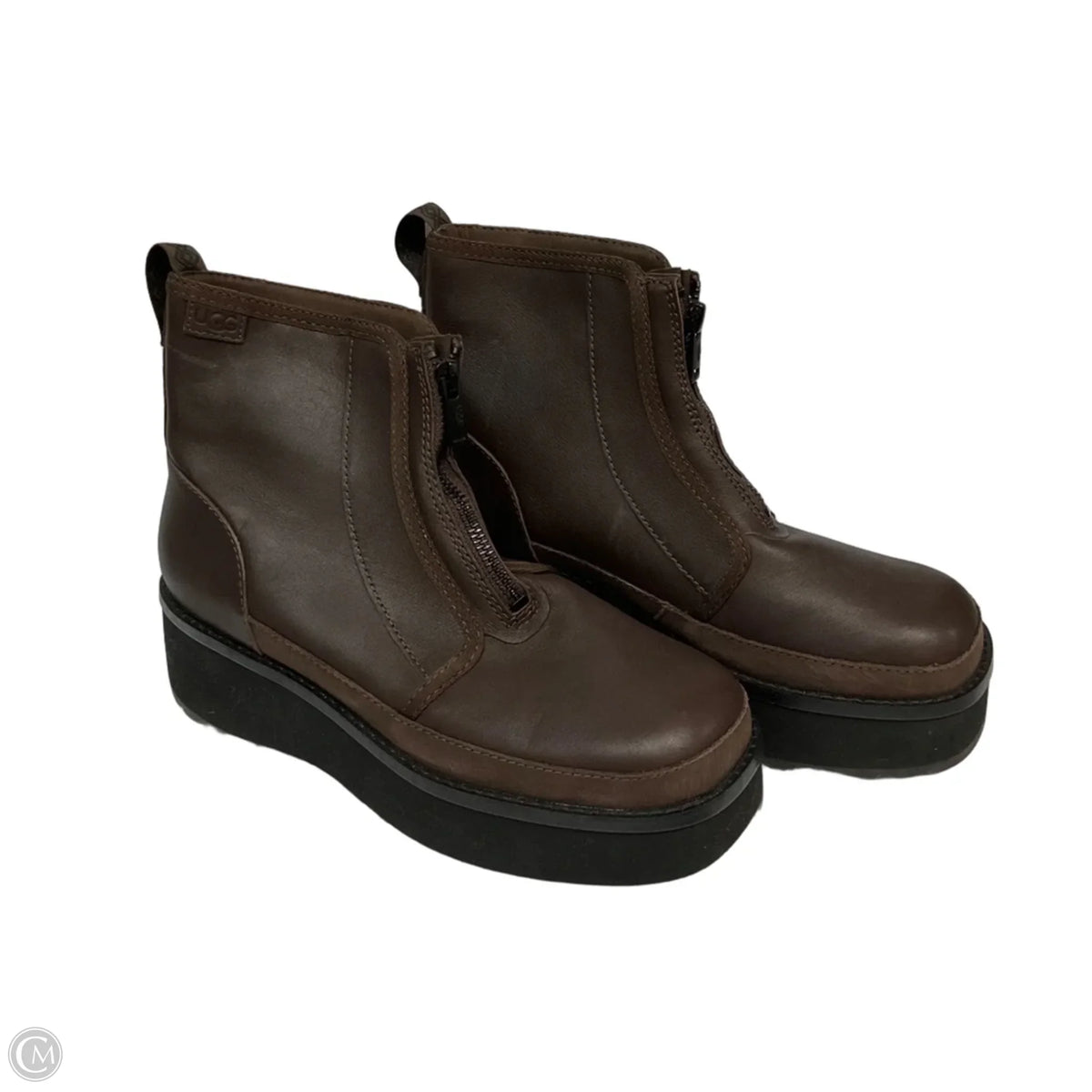 Boots Designer By Ugg In Brown, Size: 8