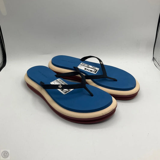 Sandals Designer By Tory Burch In Blue & Pink, Size: 8