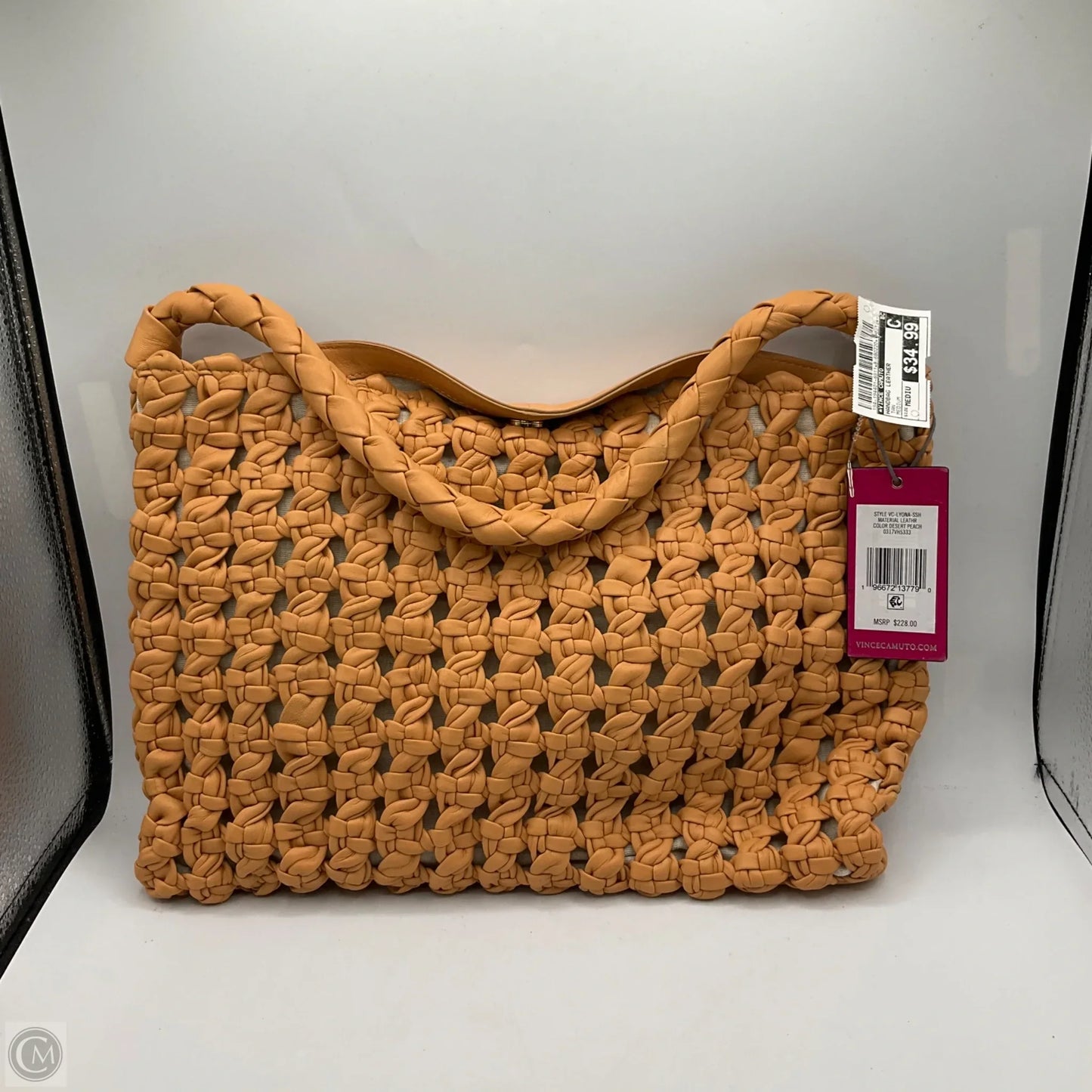 Handbag Leather By Vince Camuto, Size: Medium