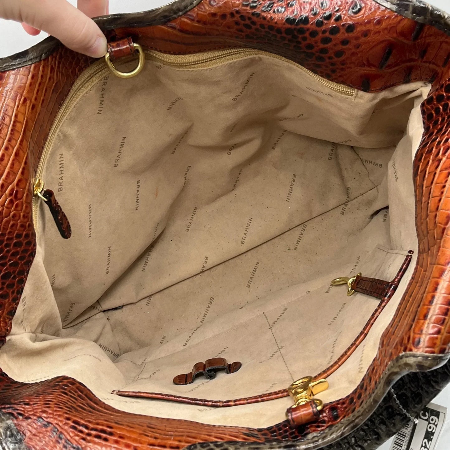 Handbag Designer By Brahmin, Size: Large