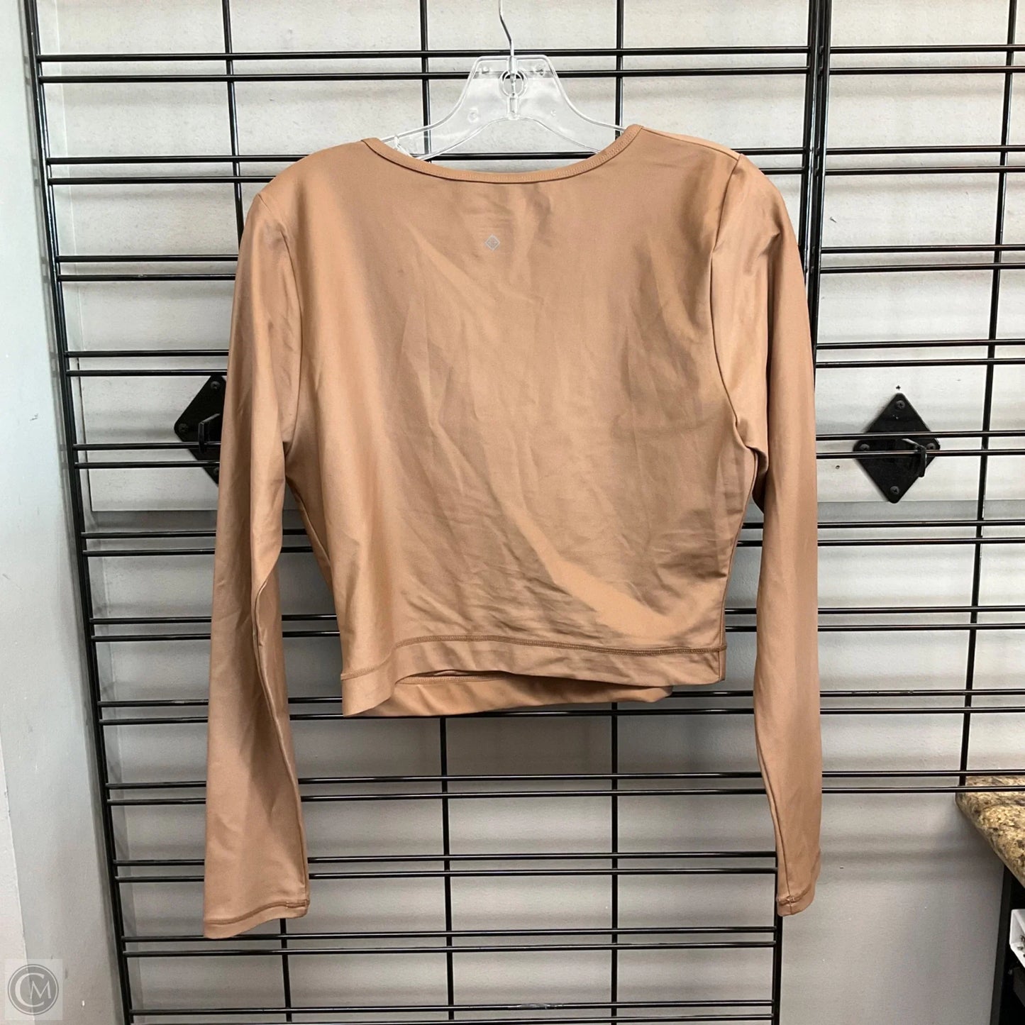 Athletic Top Long Sleeve Collar By Antonio Melani In Beige, Size: L