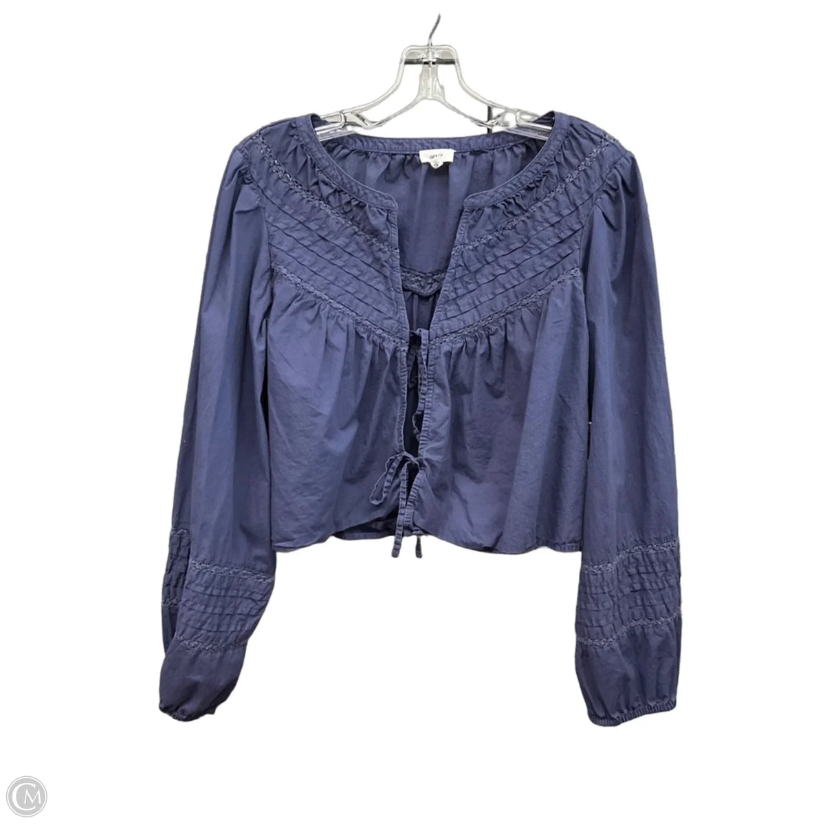 Top Long Sleeve Basic By Aerie In Blue, Size: Sp