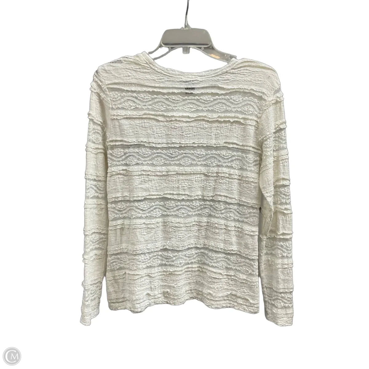 Top Long Sleeve By H&m In White, Size: M