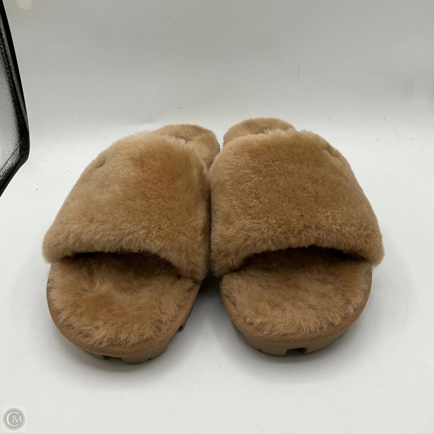 Slippers Designer By Ugg In Brown, Size: 12