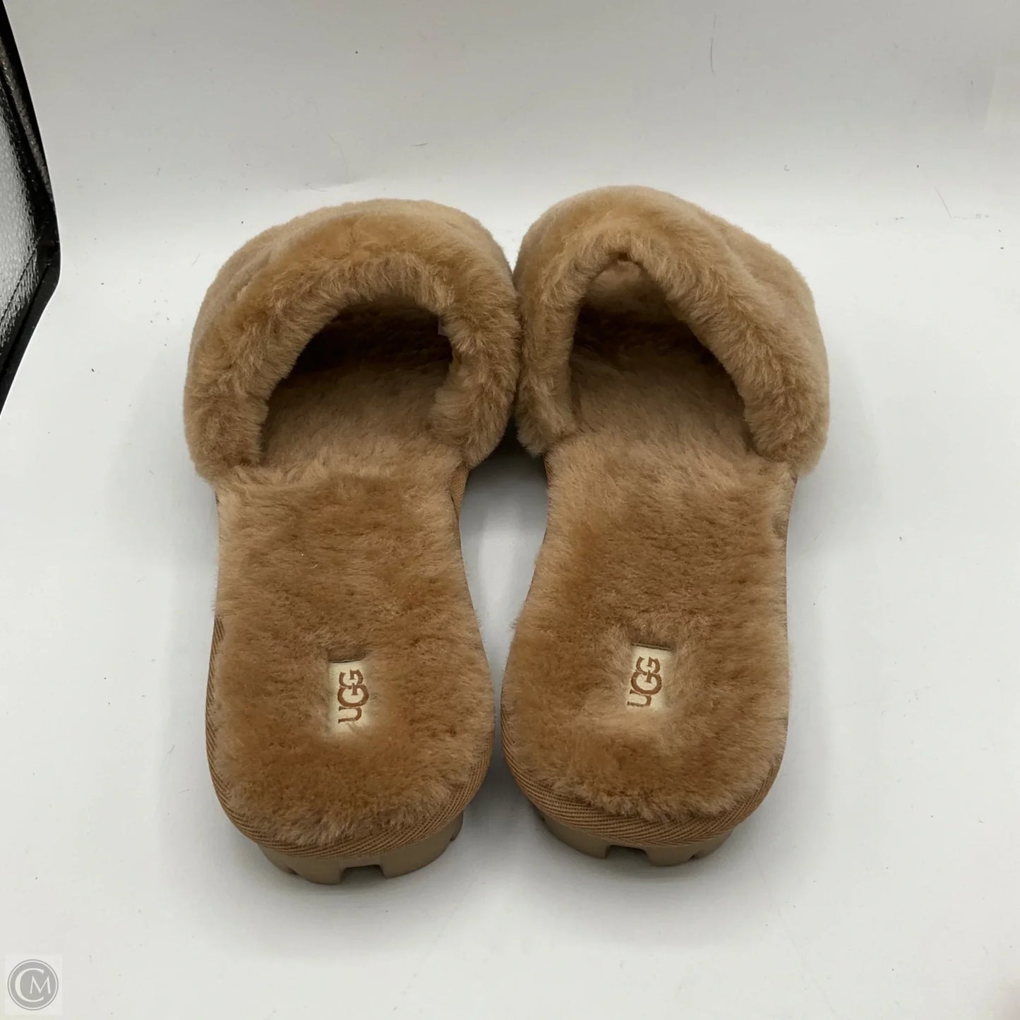 Slippers Designer By Ugg In Brown, Size: 12