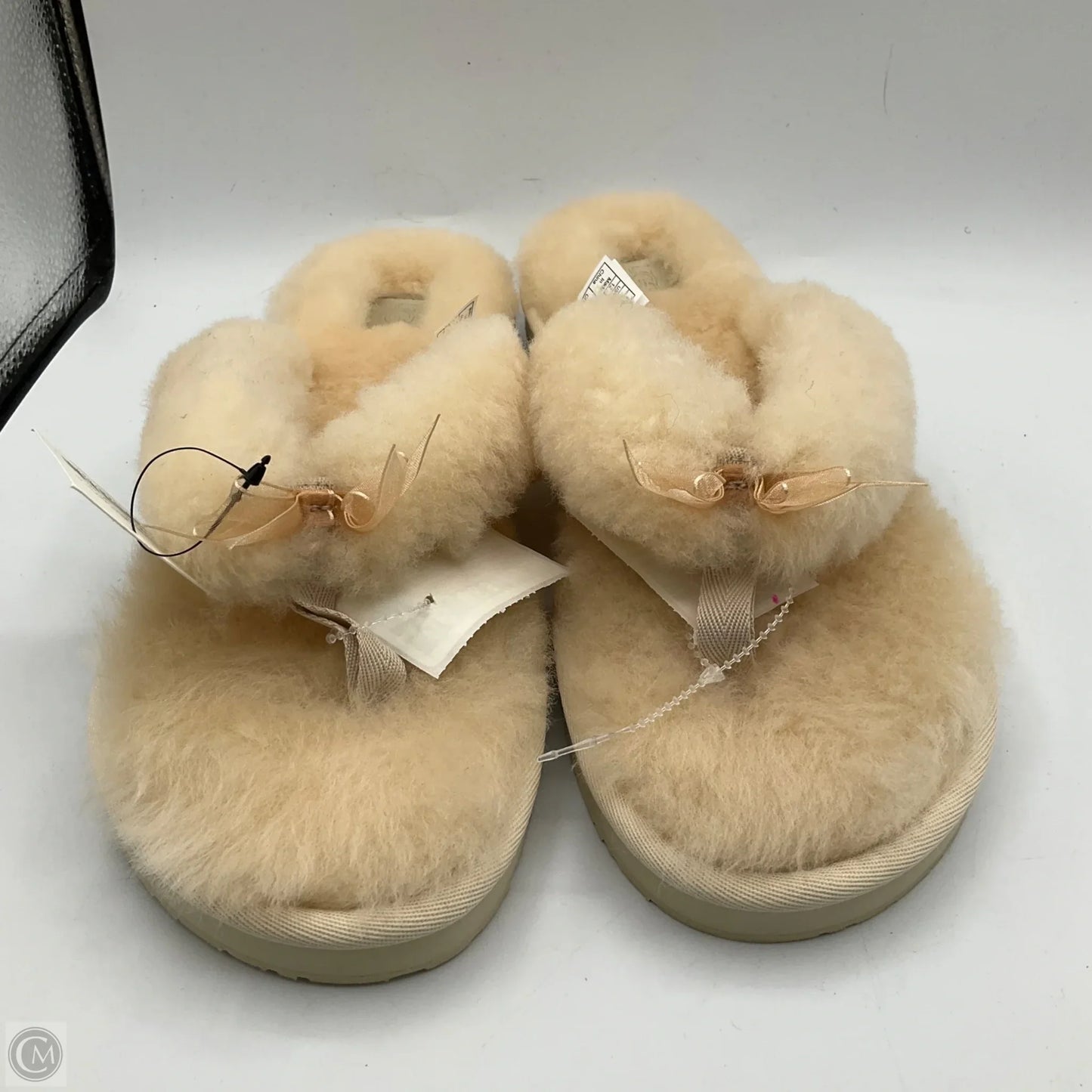 Slippers Designer By Ugg In Cream, Size: 12