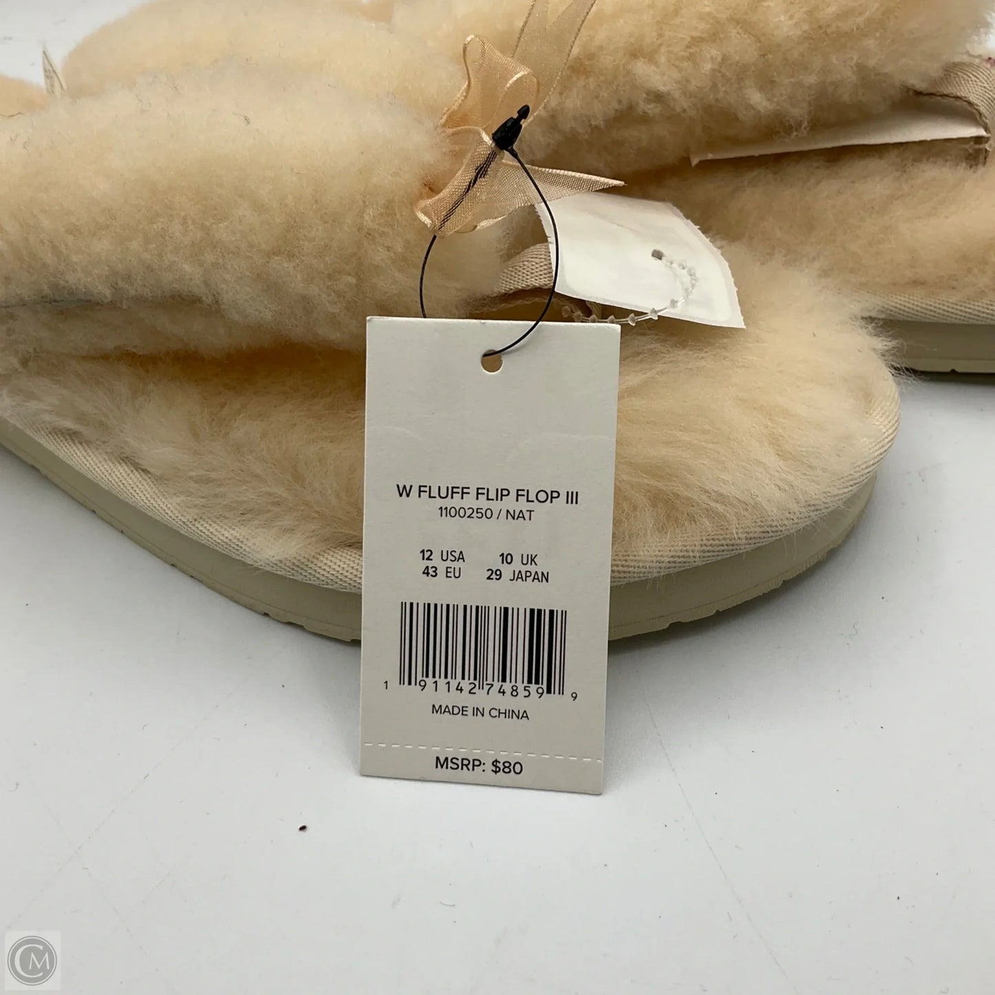 Slippers Designer By Ugg In Cream, Size: 12