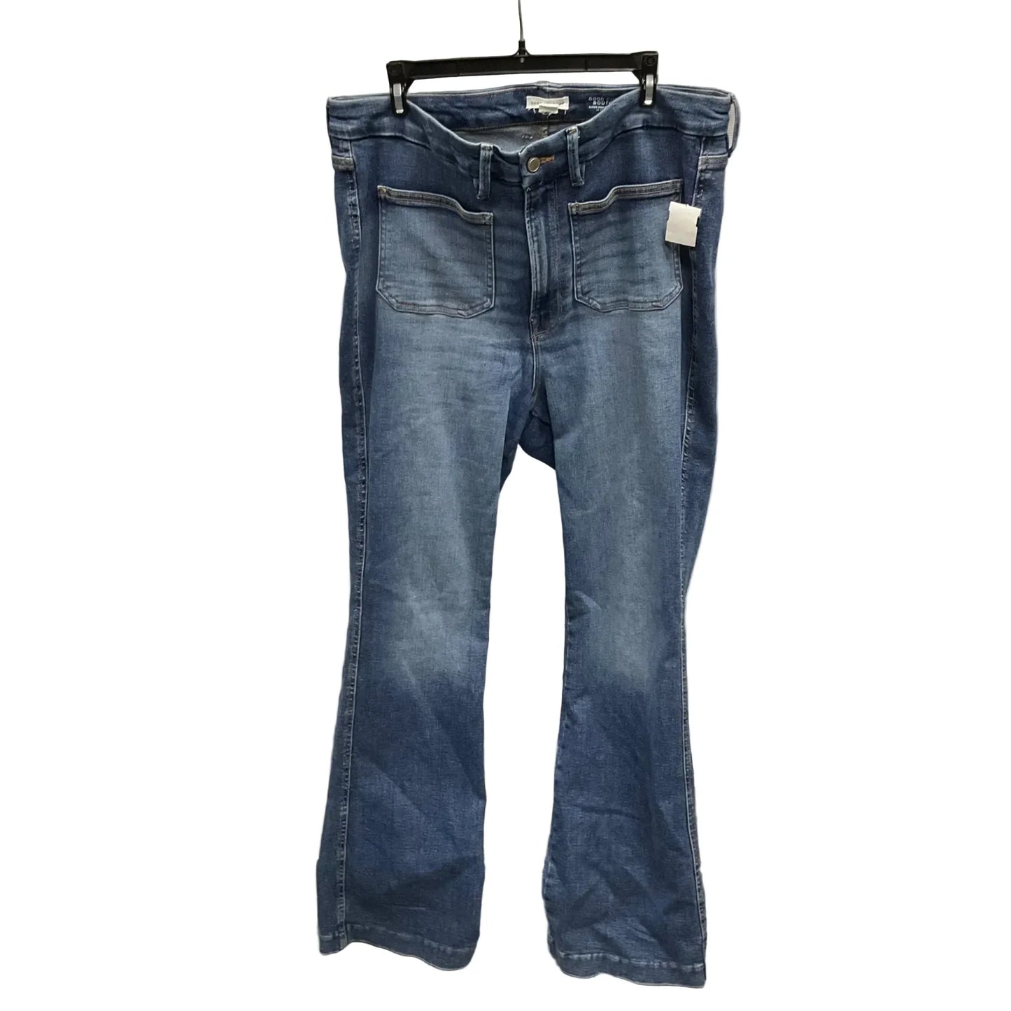 Jeans Wide Leg By Good American In Blue, Size: 16