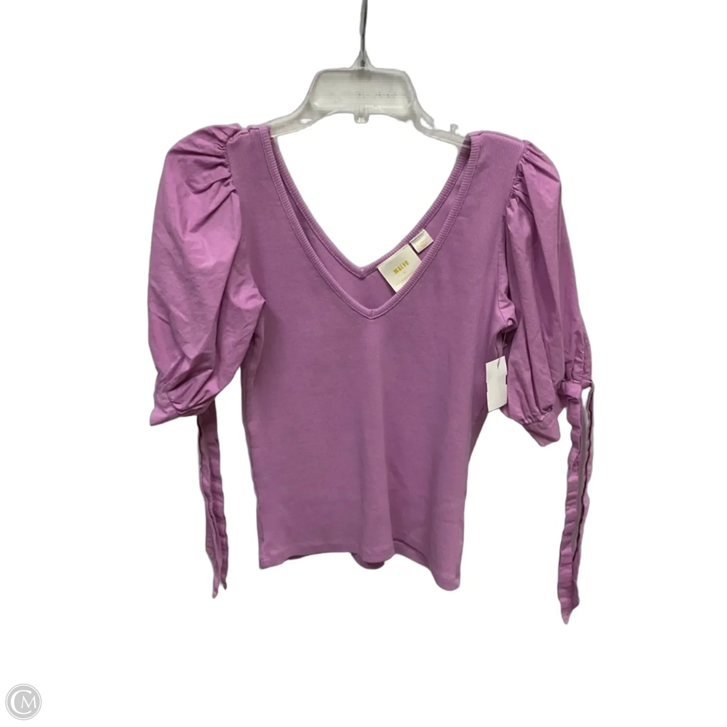 Top Short Sleeve By Anthropologie In Purple, Size: Xs