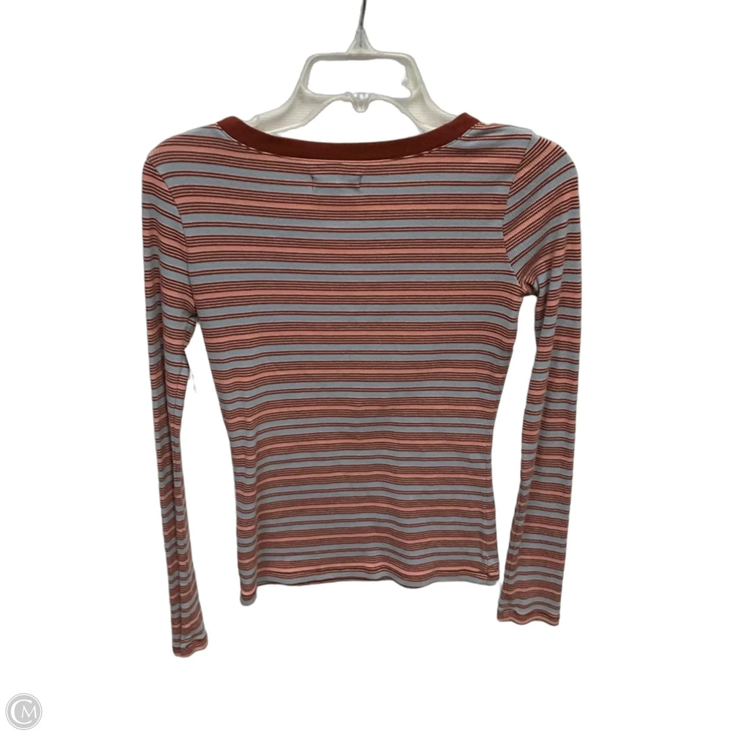 Top Long Sleeve By Madewell In Striped Pattern, Size: Xs
