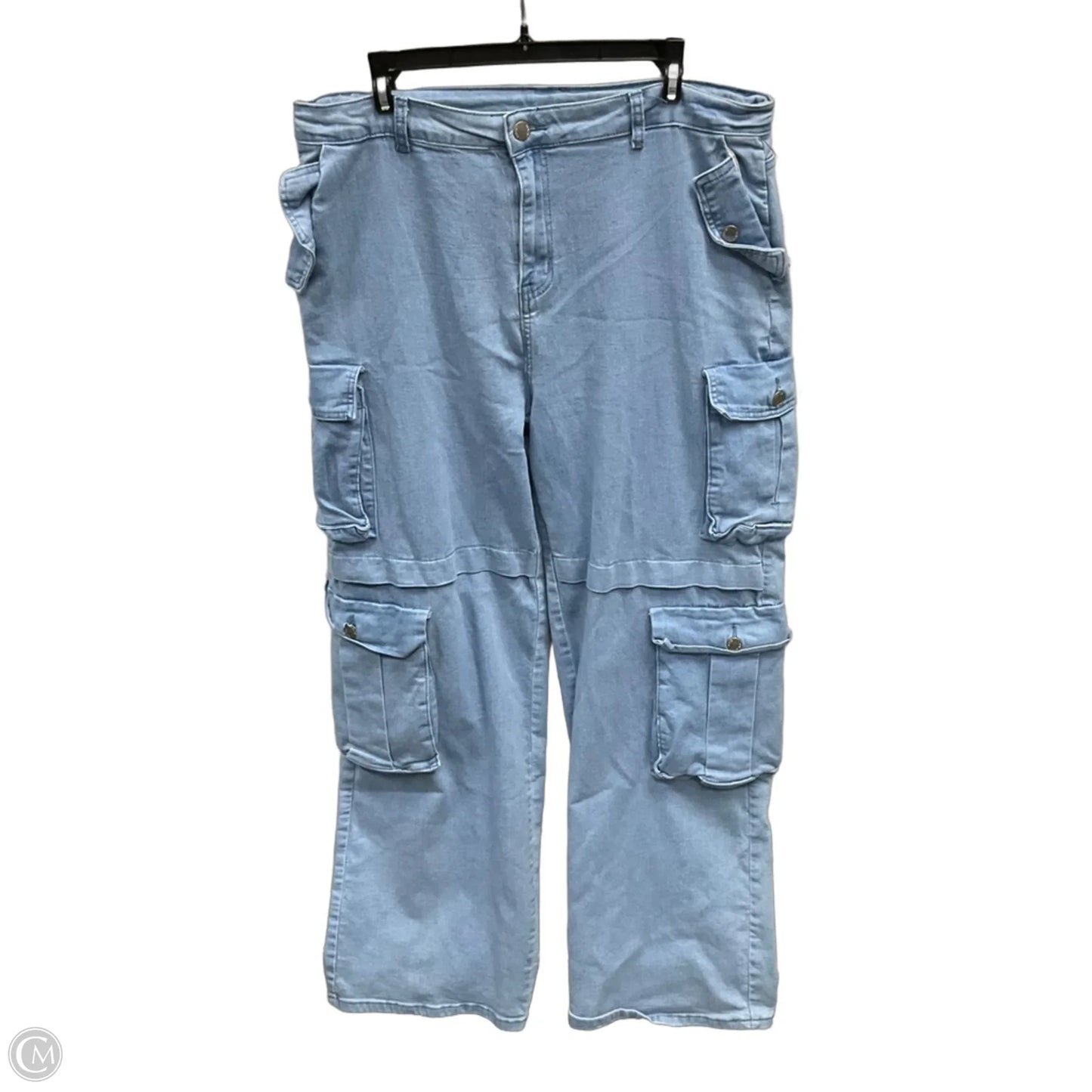 Jeans Wide Leg By Daisy Fuentes In Blue Denim, Size: 2x