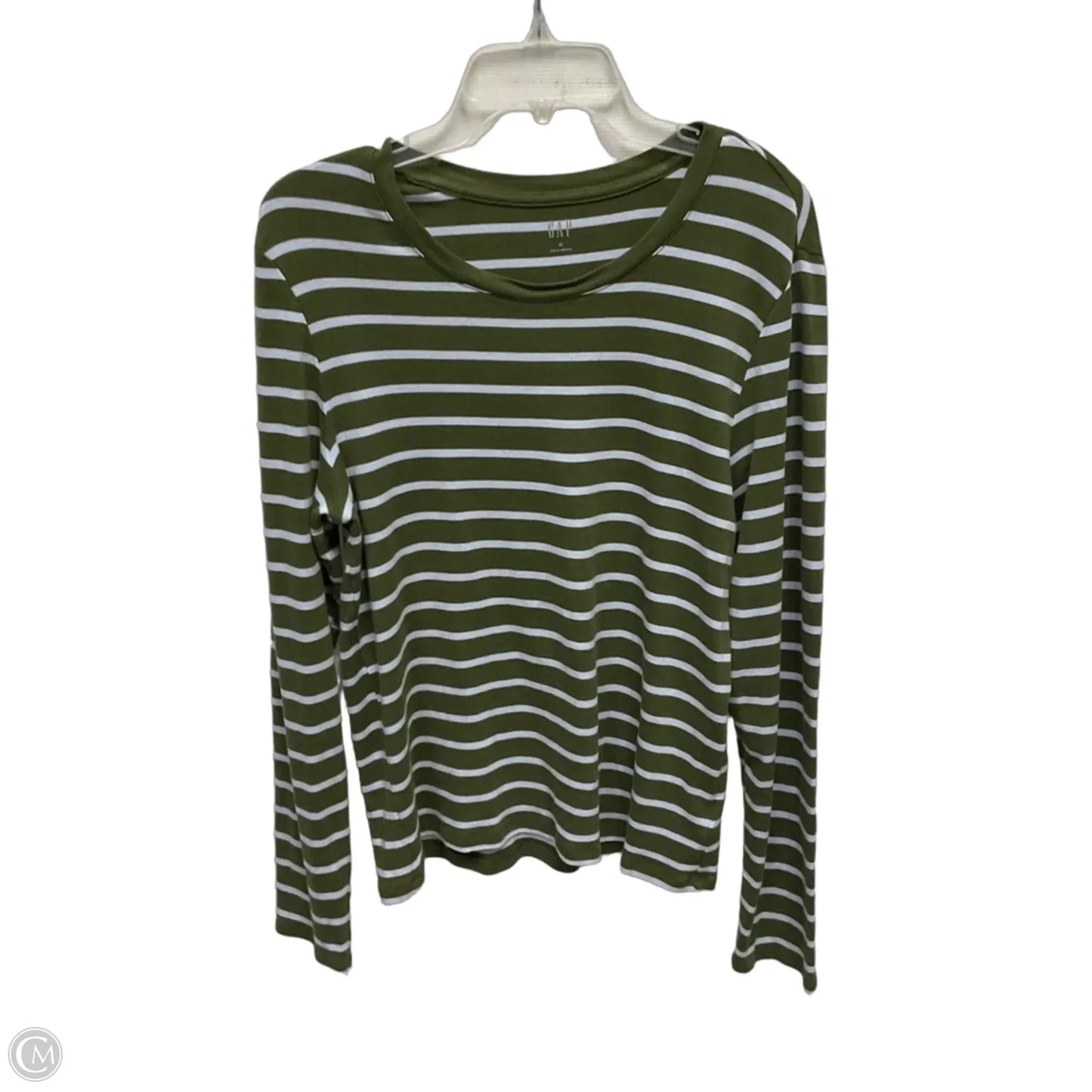 Top Long Sleeve Basic By Gap In Striped Pattern, Size: Xl