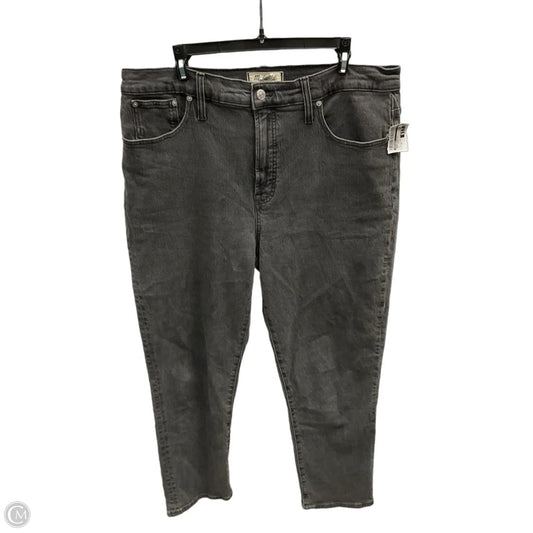 Jeans Straight By Madewell In Grey Denim, Size: 14