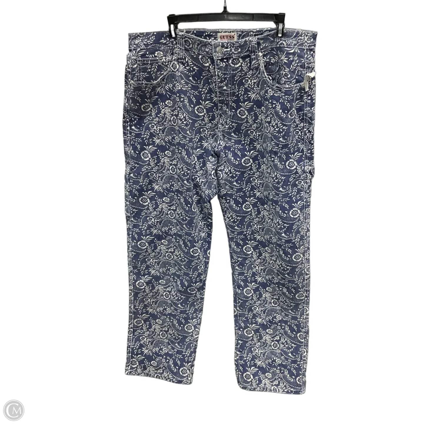 Jeans Boyfriend By Guess In Blue Denim, Size: 1x
