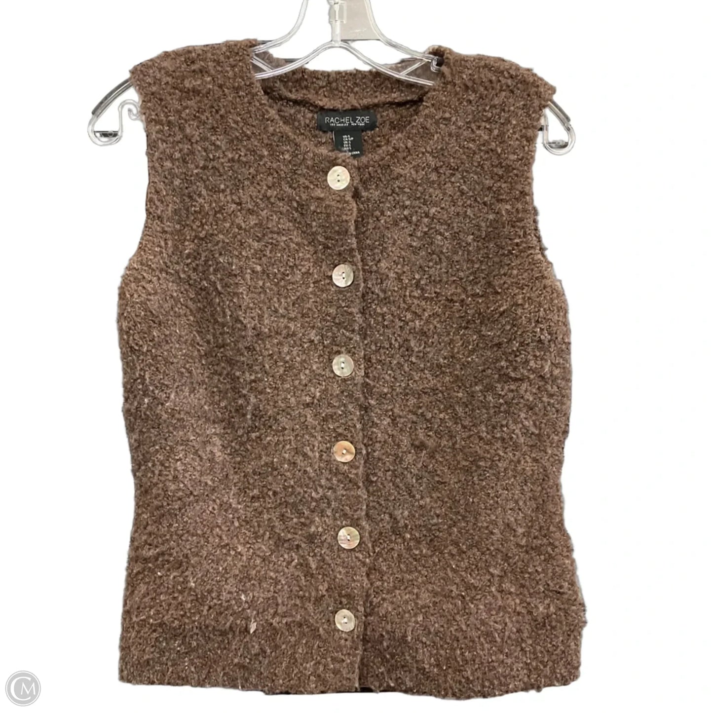Vest Sweater By Rachel Zoe In Brown, Size: S