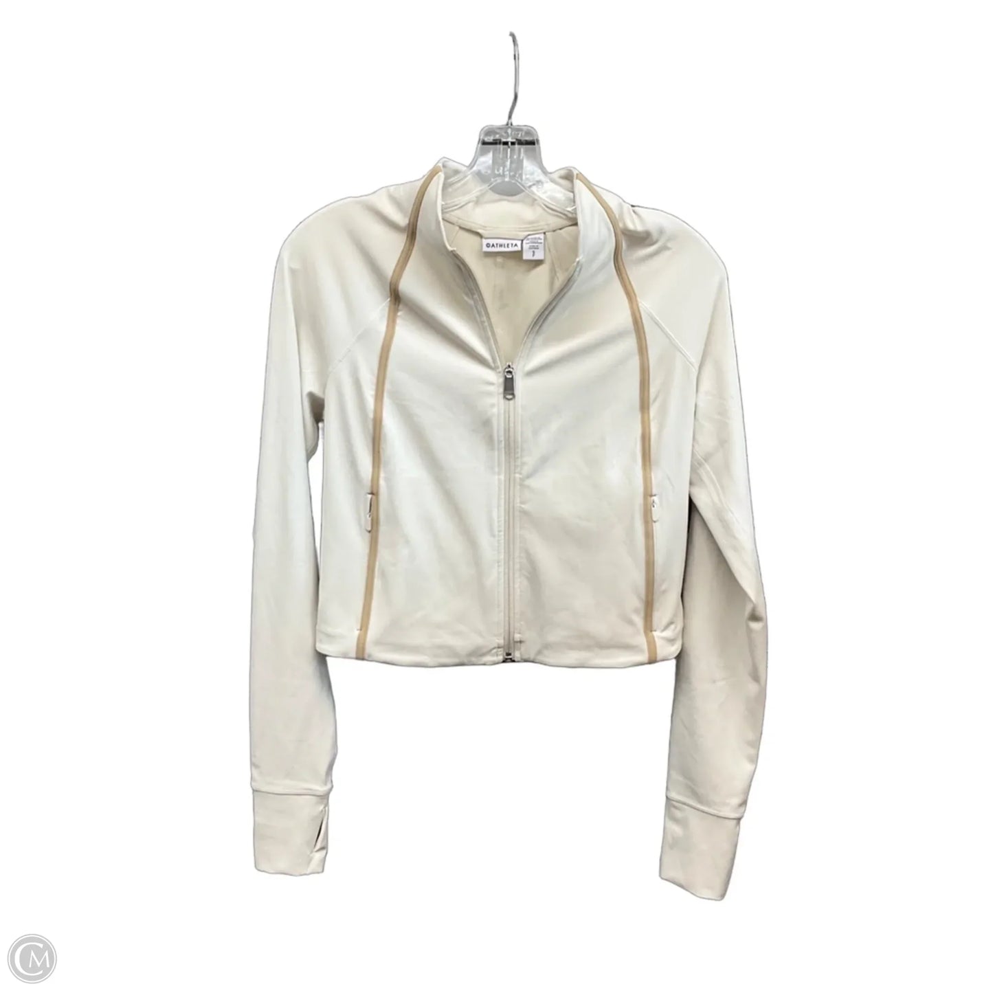 Athletic Jacket By Athleta In Cream, Size: S