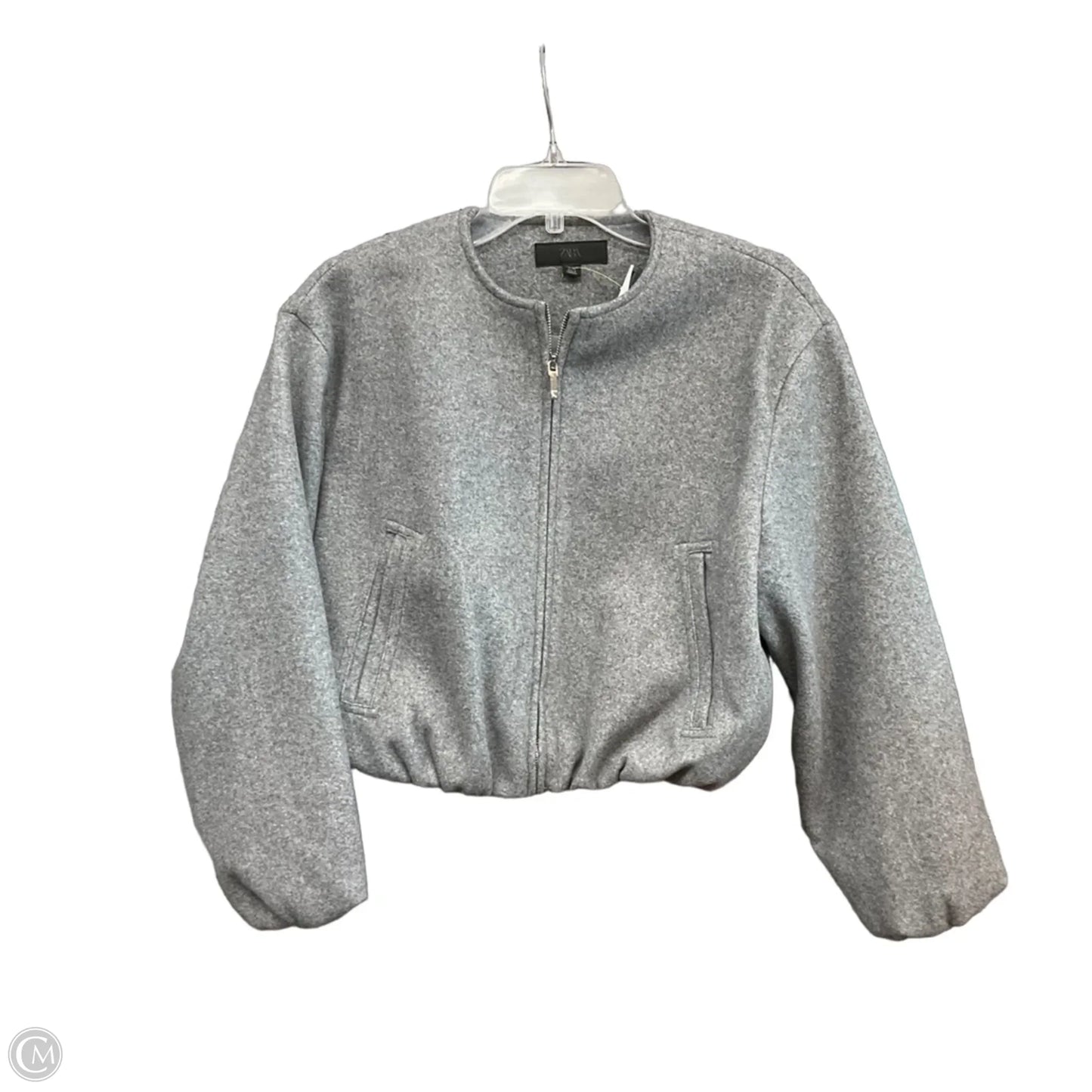 Jacket Fleece By Zara In Grey, Size: Xs