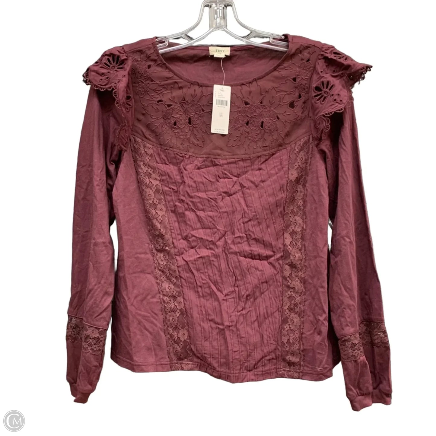 Top Long Sleeve By Tiny In Purple, Size: Xs