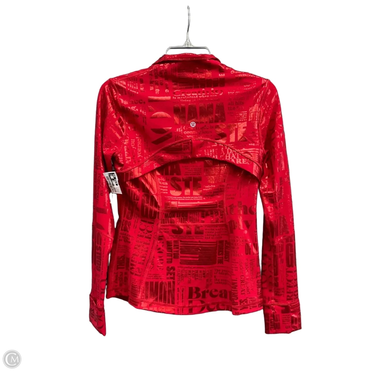 Athletic Jacket By Lululemon In Red, Size: 8