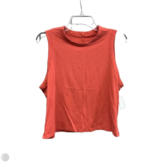 Athletic Tank Top By Lululemon In Orange, Size: 14
