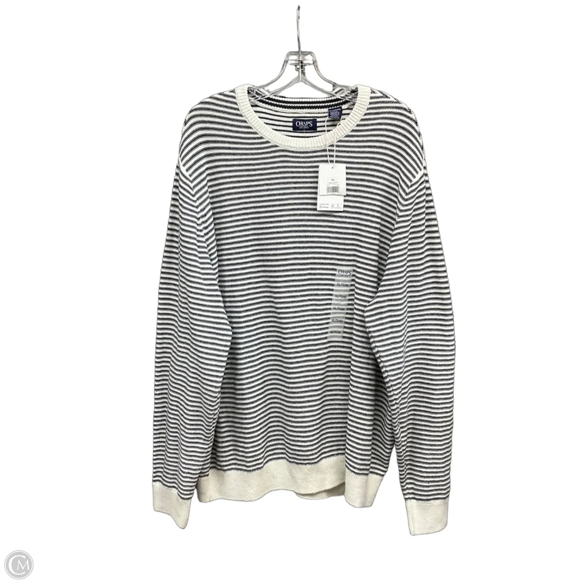 Sweater By Chaps In White, Size: Xxl