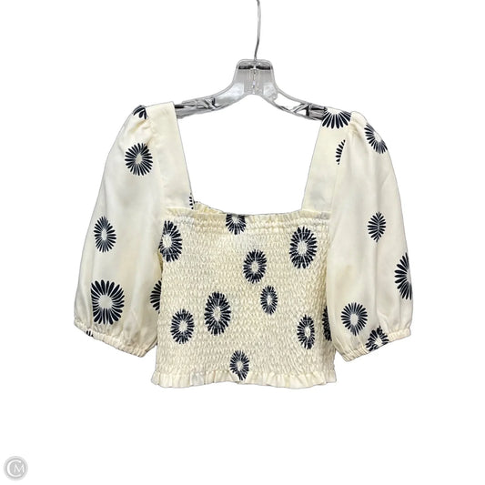 Top Short Sleeve By Bobeau In Cream, Size: Xl