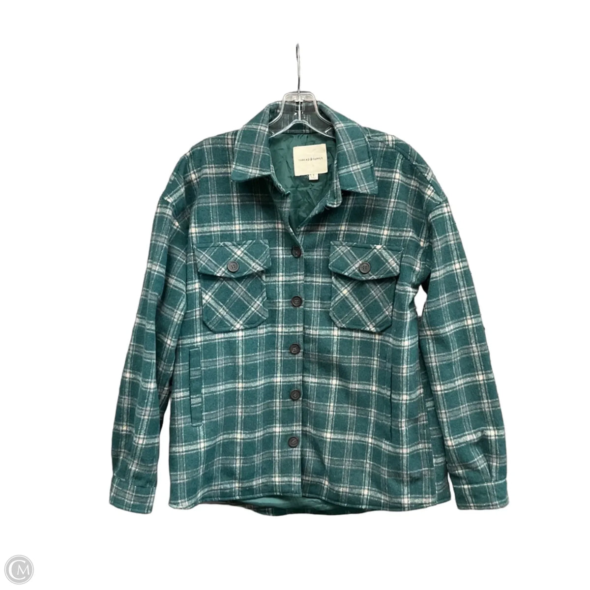 Jacket Shirt By Thread And Supply In Green, Size: S