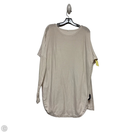 Athletic Top Long Sleeve Crewneck By Lululemon In Cream, Size: 10