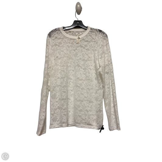 Top Long Sleeve By Aerie In White, Size: Xl