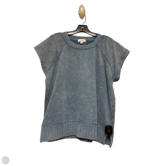 Top Short Sleeve By Evereve In Blue, Size: Xl