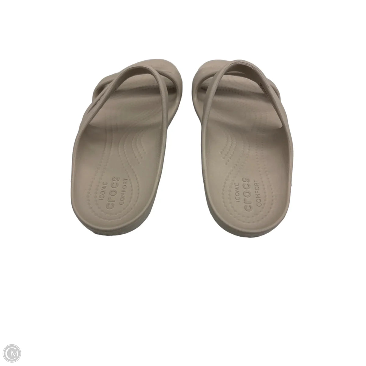 Sandals Flats By Crocs In Tan, Size: 9