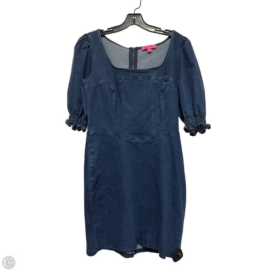 Dress Casual Short By Betsey Johnson In Blue Denim, Size: L