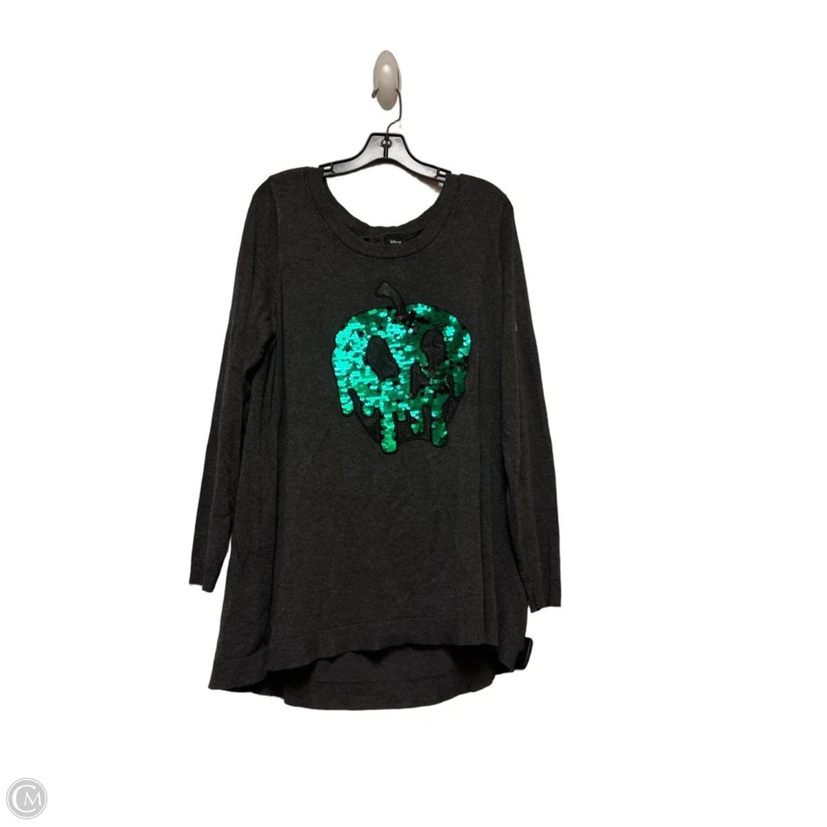 Top Long Sleeve By Disney In Grey, Size: L
