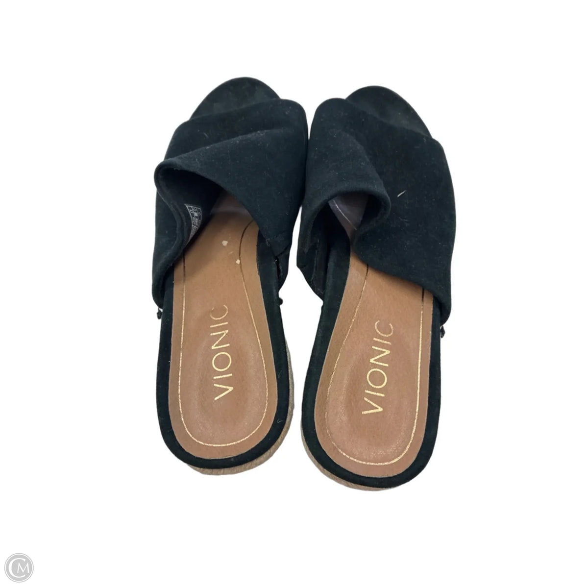 Sandals Heels Wedge By Vionic In Black, Size: 7