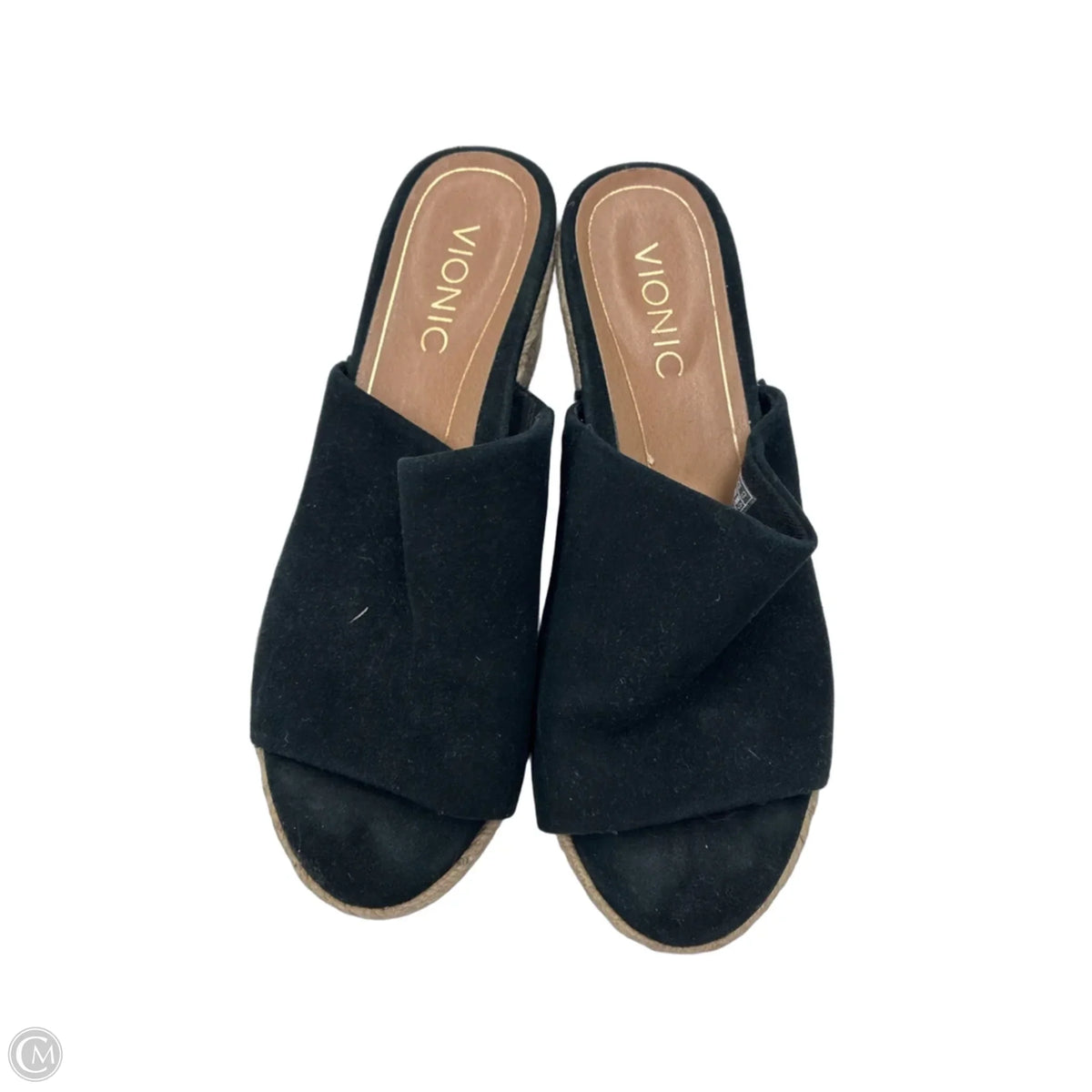 Sandals Heels Wedge By Vionic In Black, Size: 7