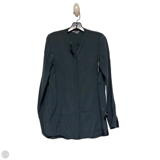 Top Long Sleeve By Vince In Teal, Size: S