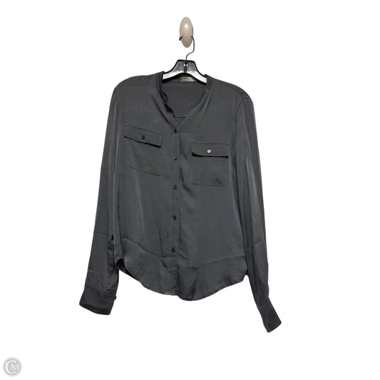 Top Long Sleeve By Vince In Grey, Size: S