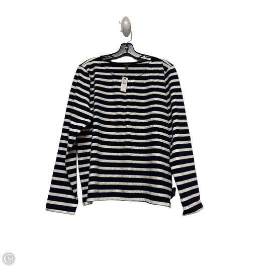 Top Long Sleeve By Talbots In Striped Pattern, Size: L