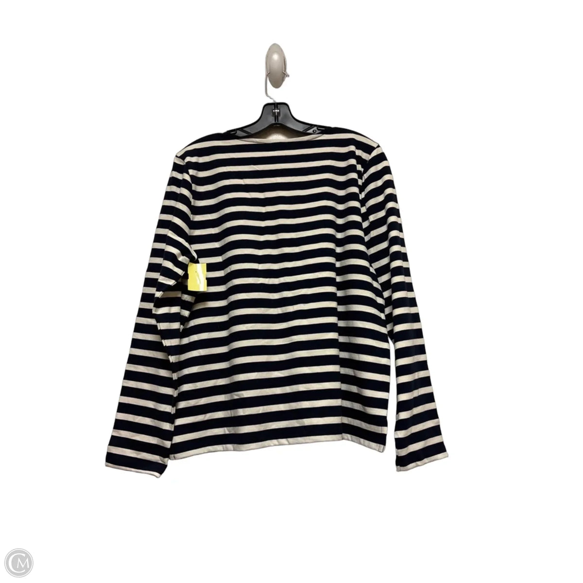 Top Long Sleeve By Talbots In Striped Pattern, Size: L