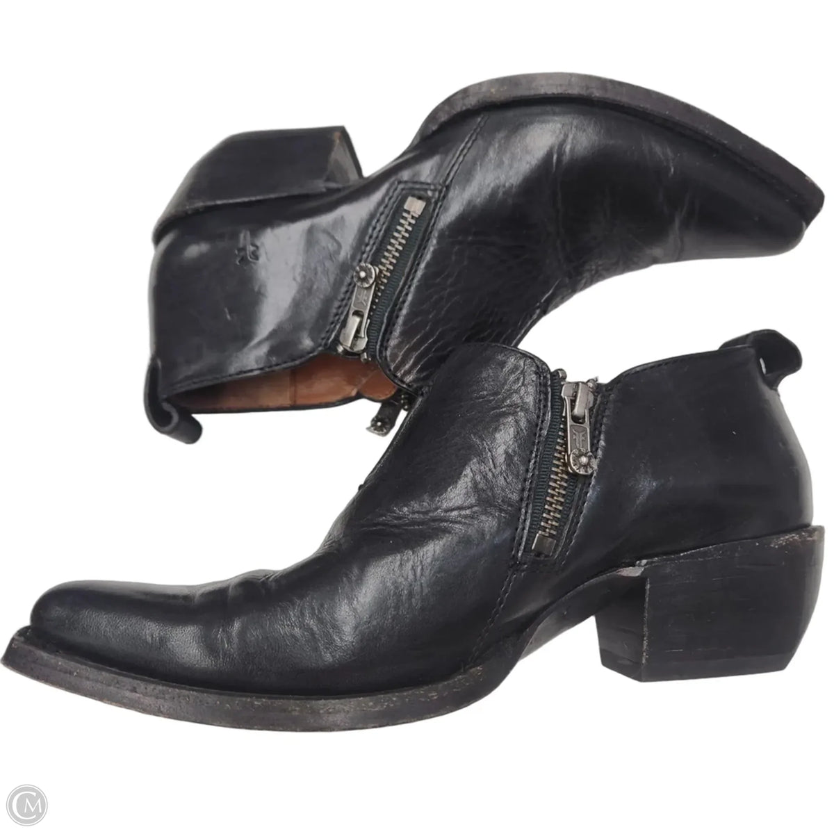 Boots Designer By Frye In Black, Size: 6.5