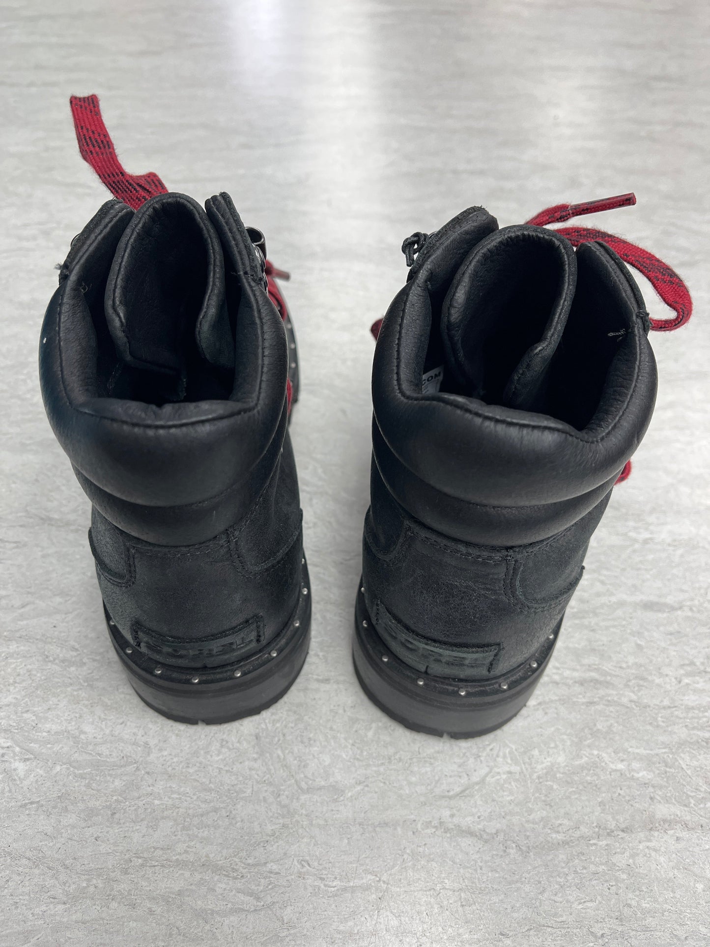 Black Boots Ankle Heels Sorel, Size 9