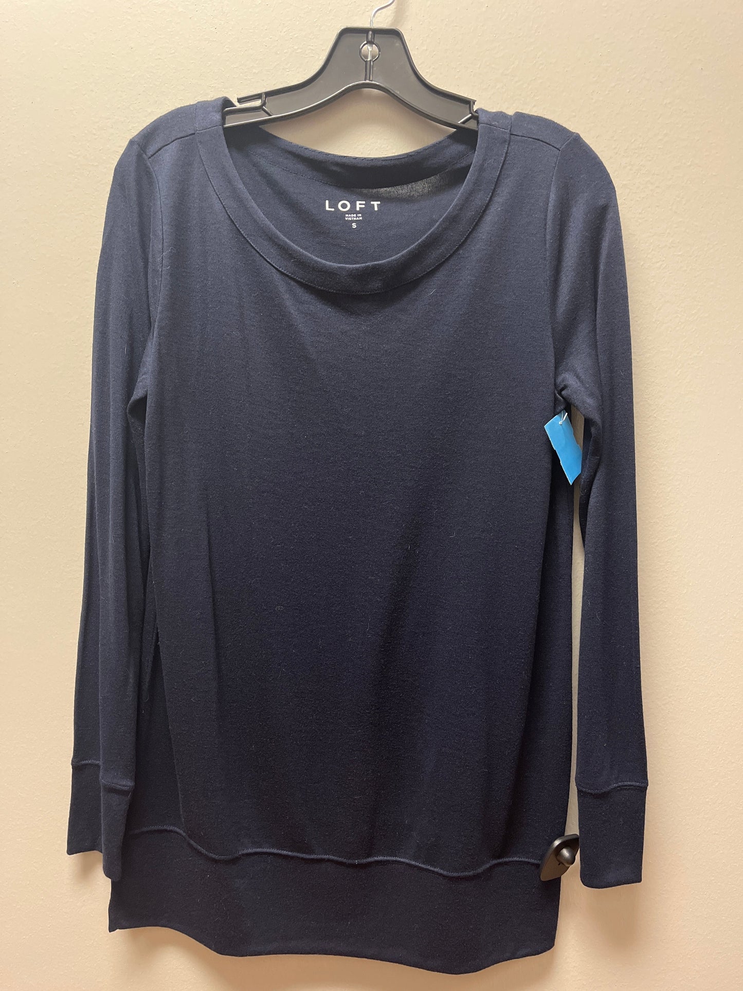 Top Long Sleeve By Loft In Navy, Size: S