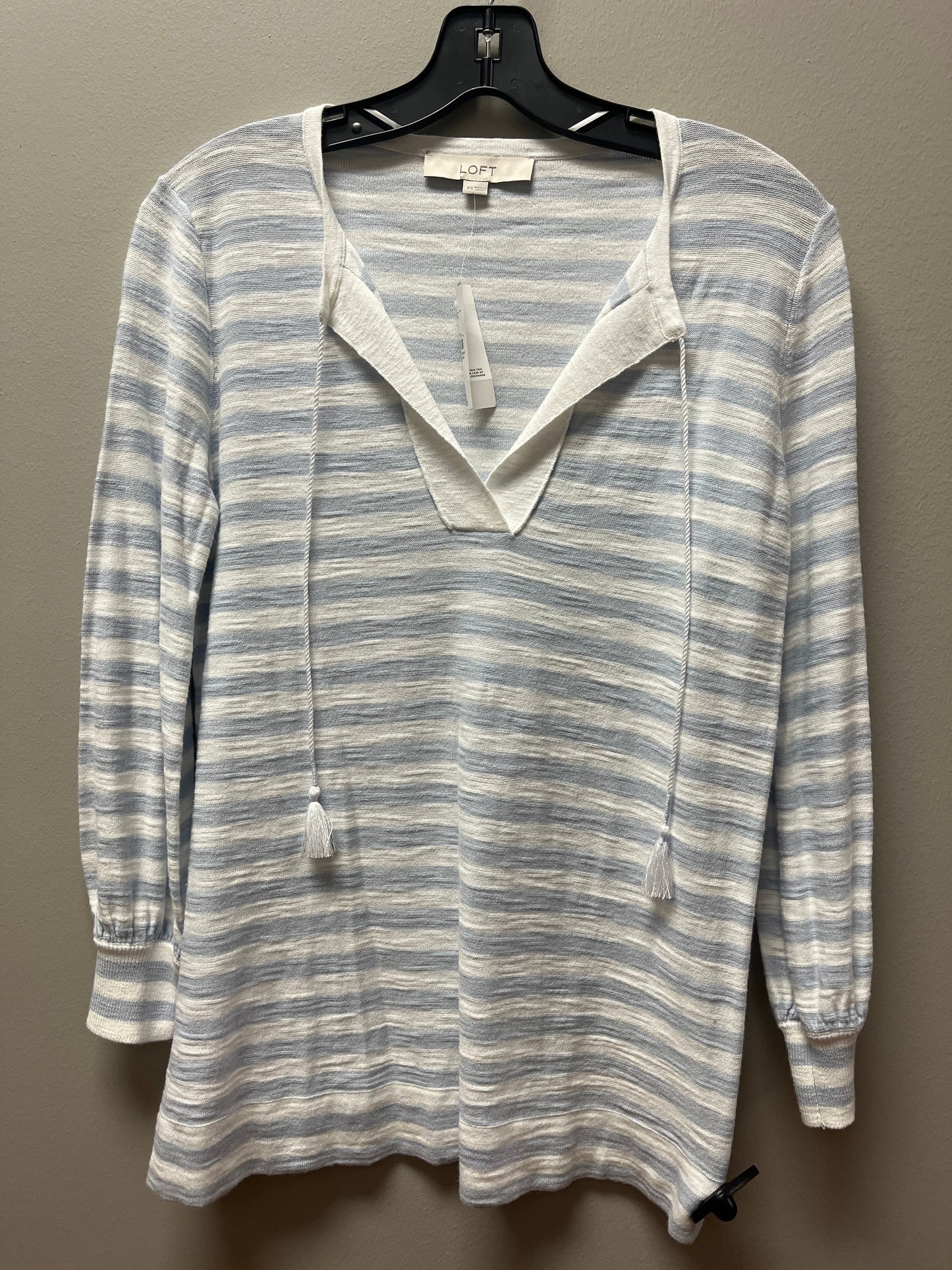 Top Long Sleeve By Loft In Striped Pattern, Size: Xs