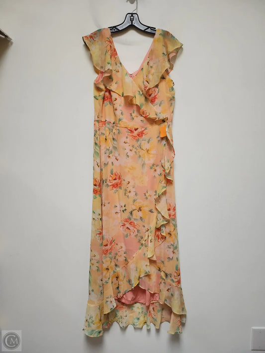 Dress Casual Maxi By London Times In Floral Print, Size: L