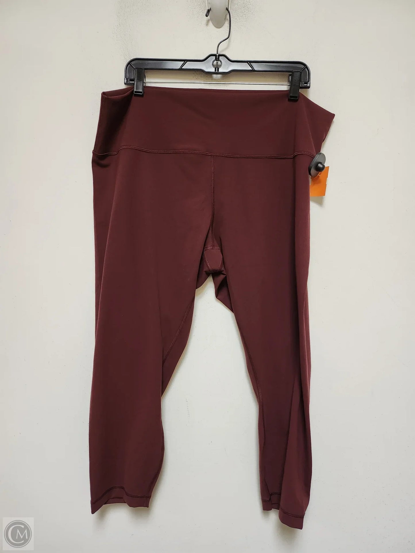 Athletic Capris By Lululemon In Maroon, Size: 20